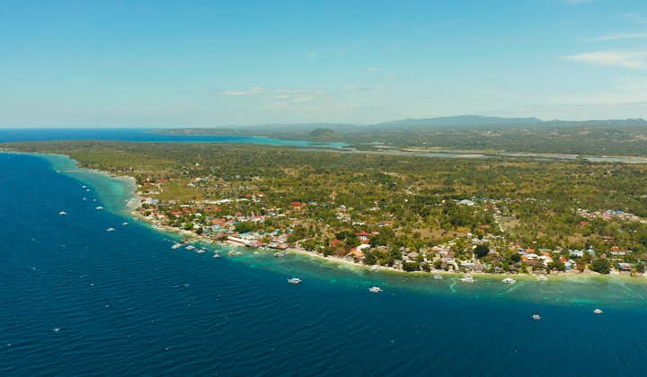 Aerial view of Moalboal Island in Cebu