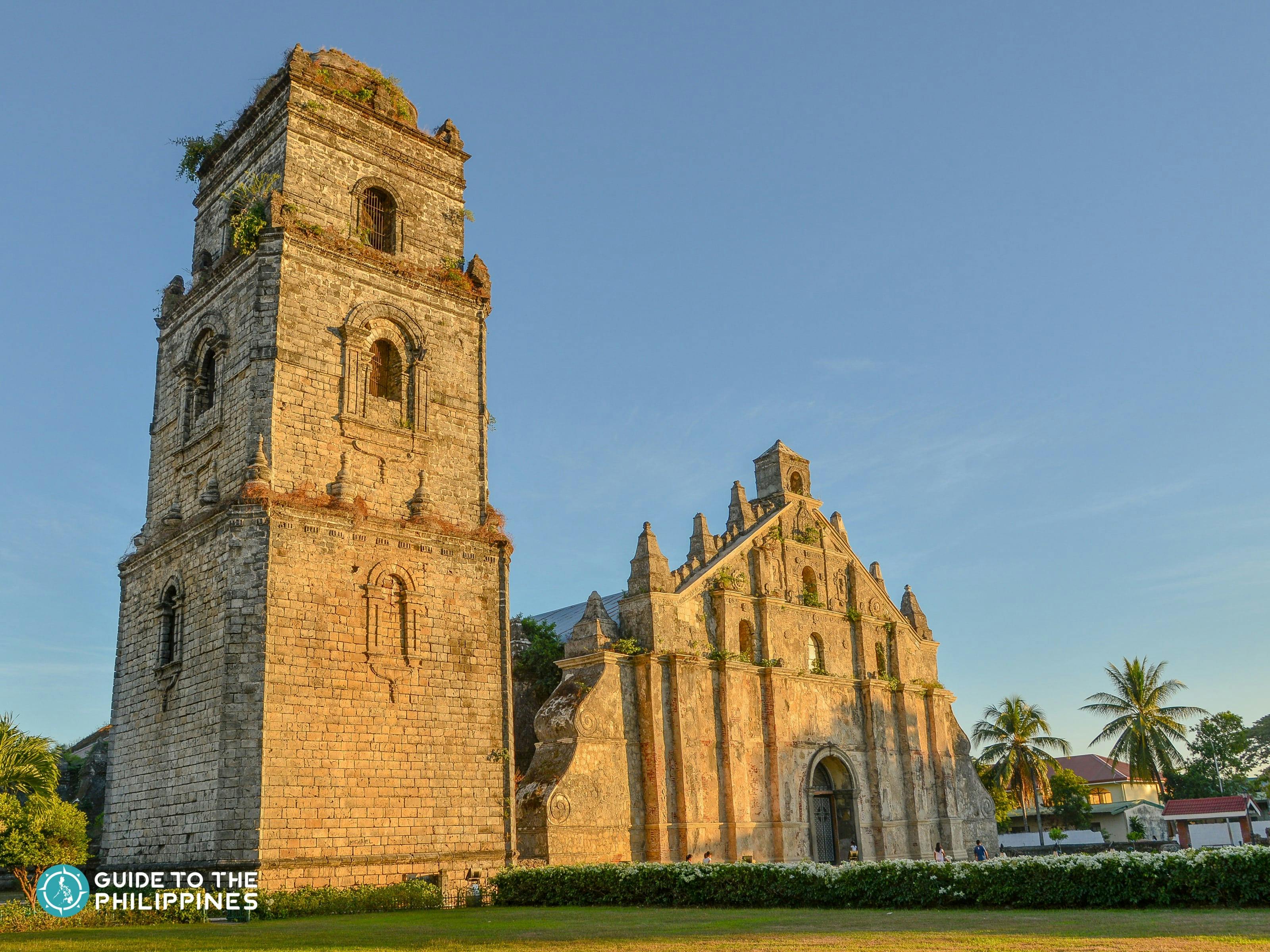 Sunset in Paoay Church in Laoag