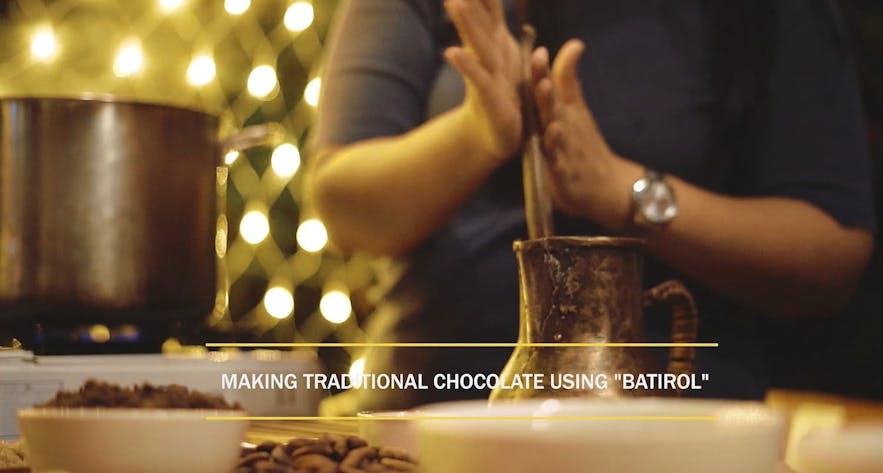 Using a batirol to make traditional chocolate