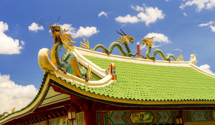 Beautiful roof of Taoist Temple in Cebu