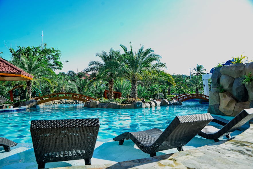Pool area at Calinisan Beach Resort