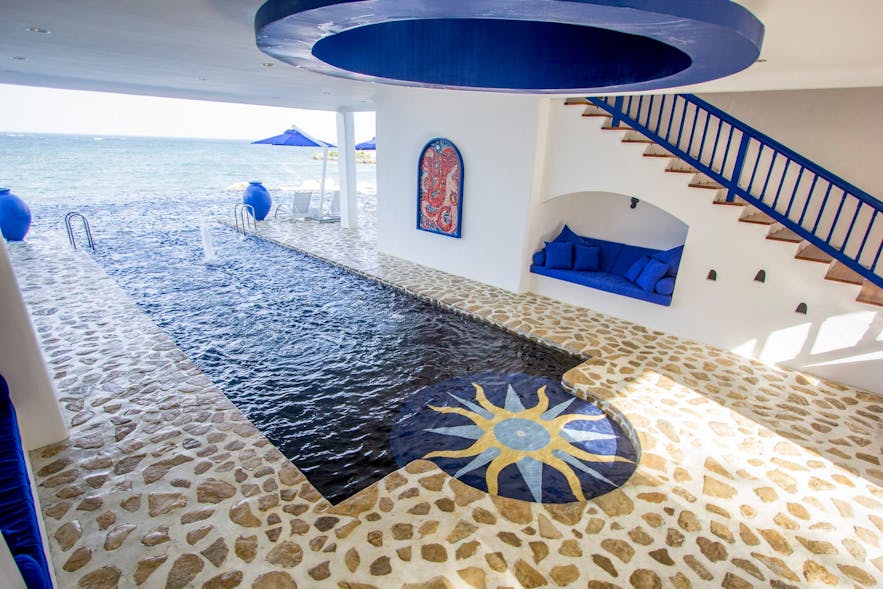 The pool in Balesin Island Club's Mykonos village