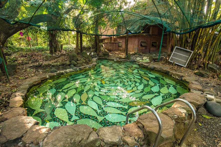 A mosaic pool in Prado Farms