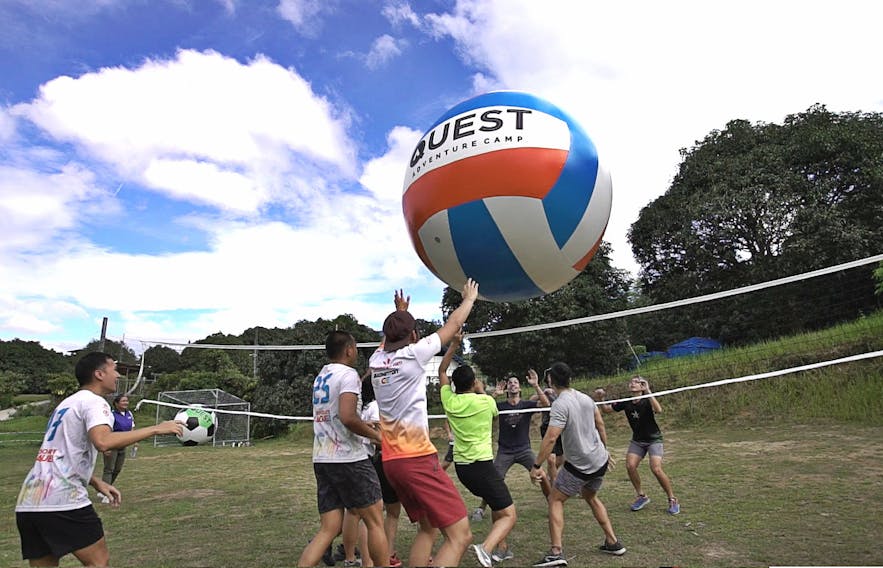 Giant volleyball in Quest Adventure Camp