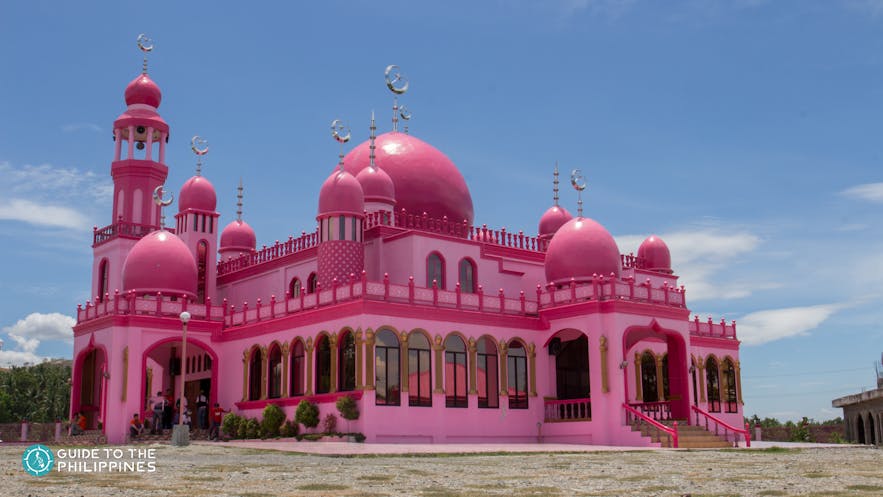 Exterior of Maguindanao's pink mosque