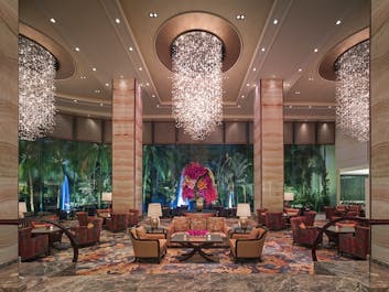 Lobby and lounge area of Shangri-la EDSA Hotel