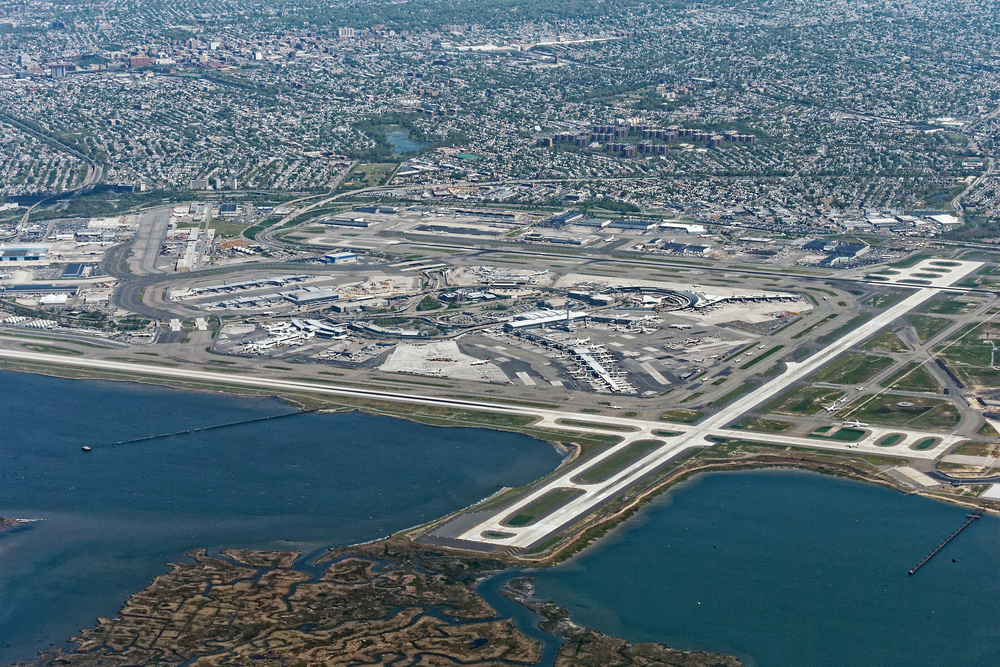 Aerial view of JFK airport in New York