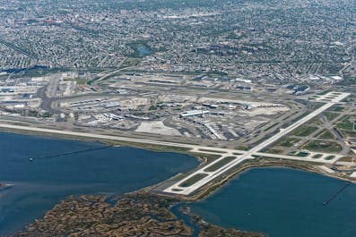 Aerial view of JFK Airport in New York