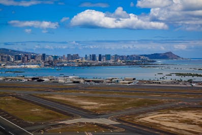 View of the city from Honolulu International Airport
