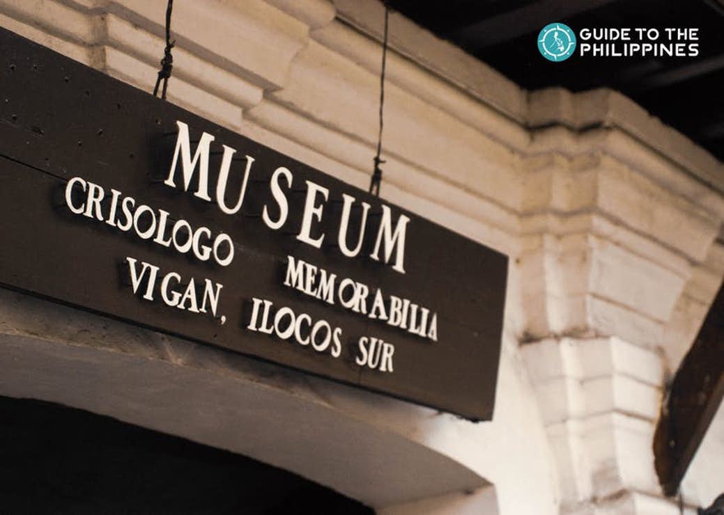 The sign at Crisologo Museum's entrance