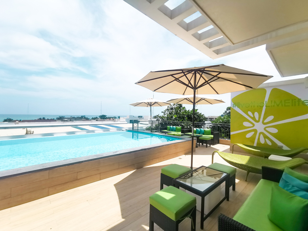 Poolside view at LIME Hotel Boracay located at the rooftop
