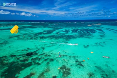 Various water activities in Boracay Island