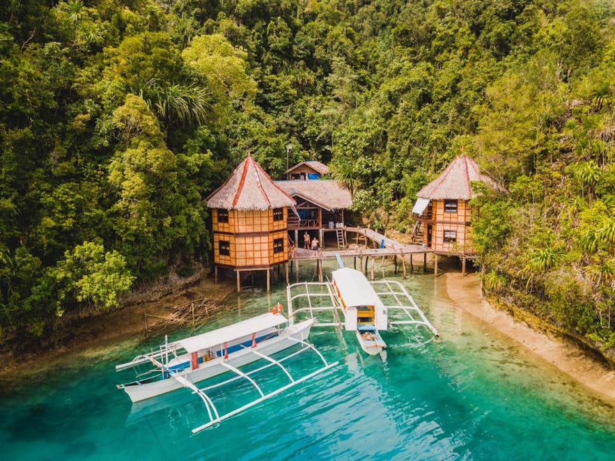 Drone shot of Enchanted Cove Resort