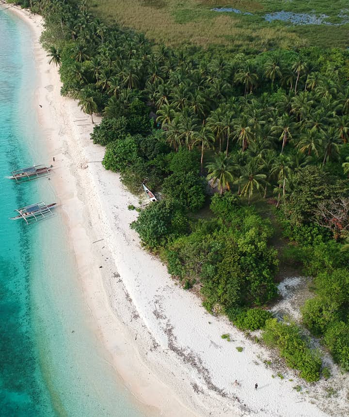 Drone shot of Tikling Island