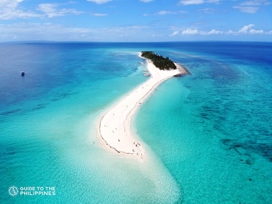 Aerial shot of Kalanggaman Island