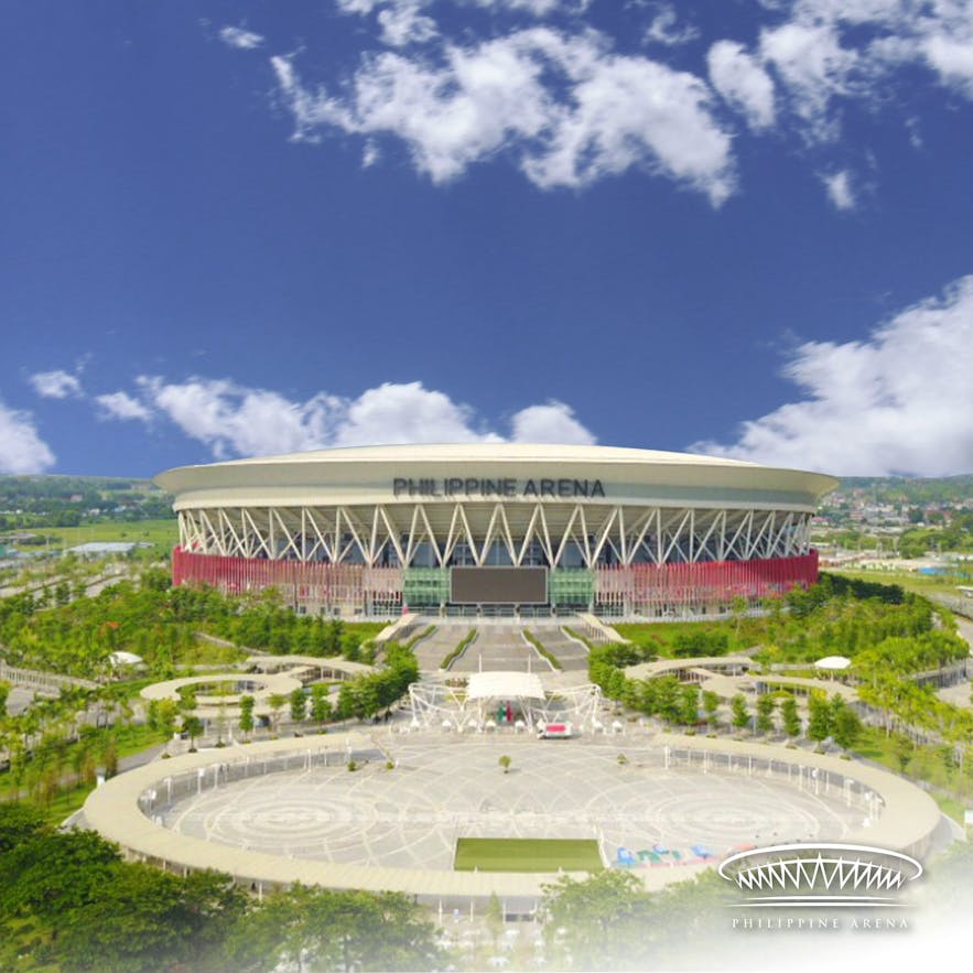Aerial view of the Philippine Arena in Bulacan