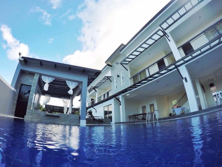 Villa Rina Hot Springs' poolside