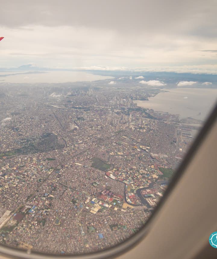 View of Manila City from a plane