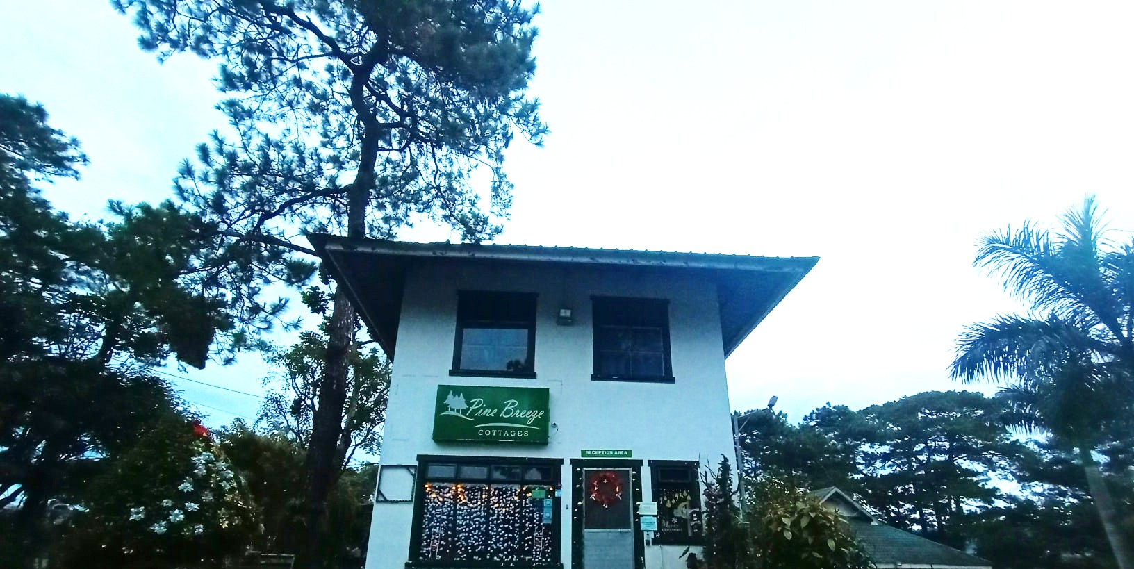 Facade of the Reception of Pine Breeze Cottages Baguio