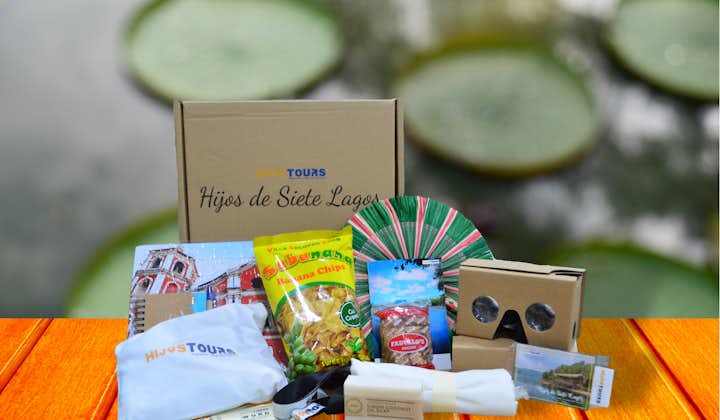 Travel box from San Pablo Laguna with snacks and souvenirs