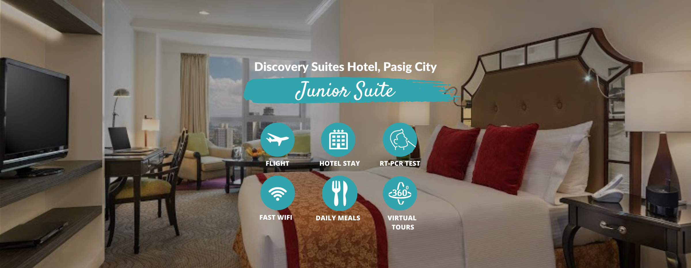 Manila Quarantine from SFO at Discovery Suites with Philippine Airlines, Meals & Virtual Tours