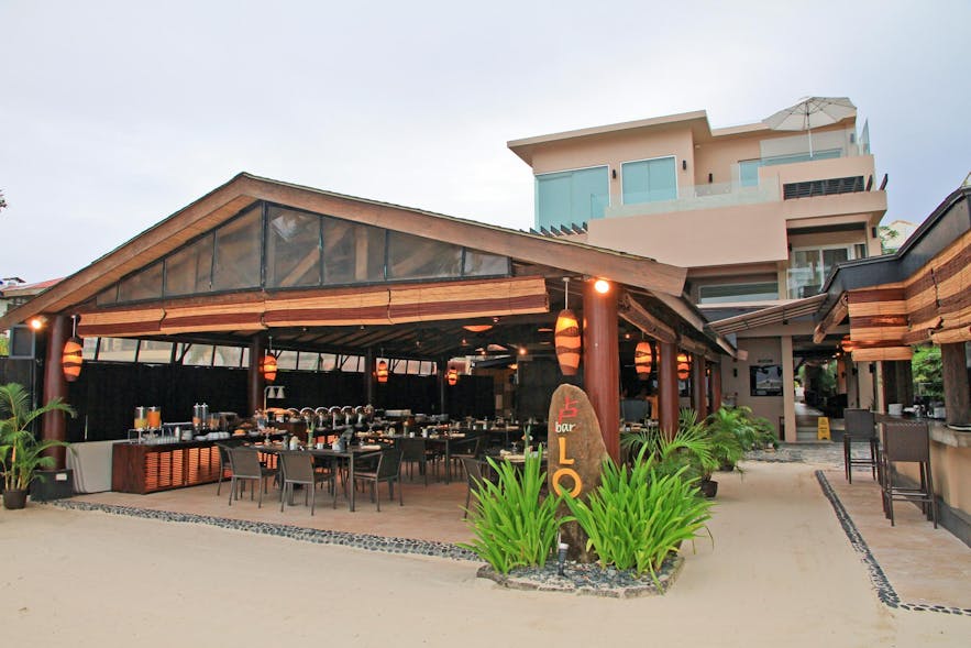 Two Seasons Boracay Resort's beachside restaurant and entrance