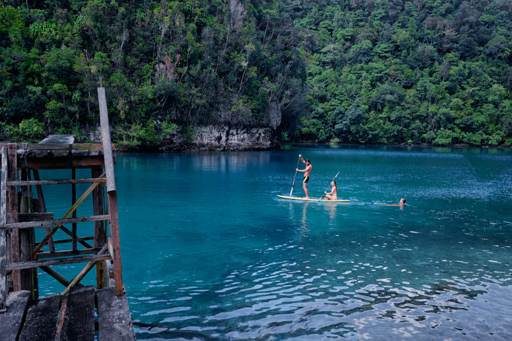 Stand Up Paddle Boarding Activities in Sugba Lagoon in Siargao, Surigao del Norte