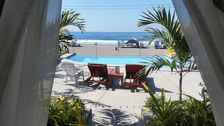 Pool and beach view in Kahuna Resort