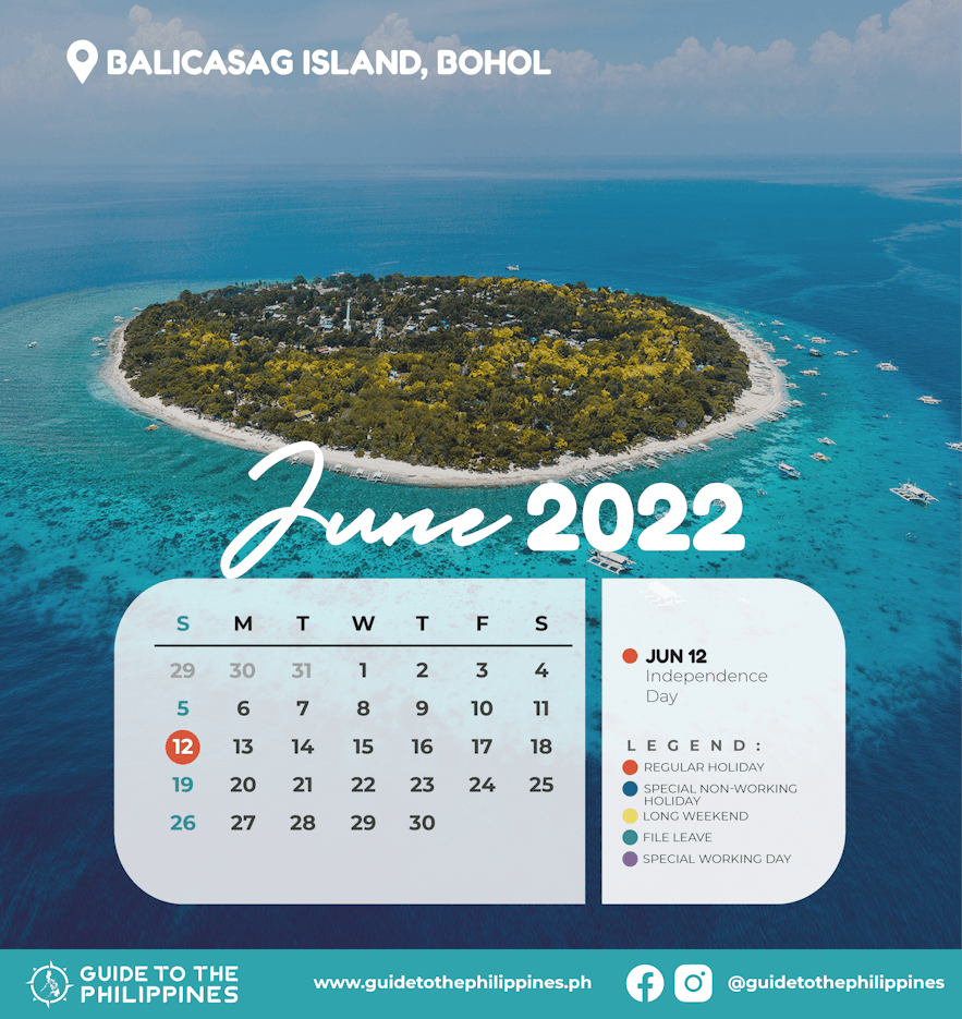 Guide to the Philippines 2022 June Calendar with Holidays
