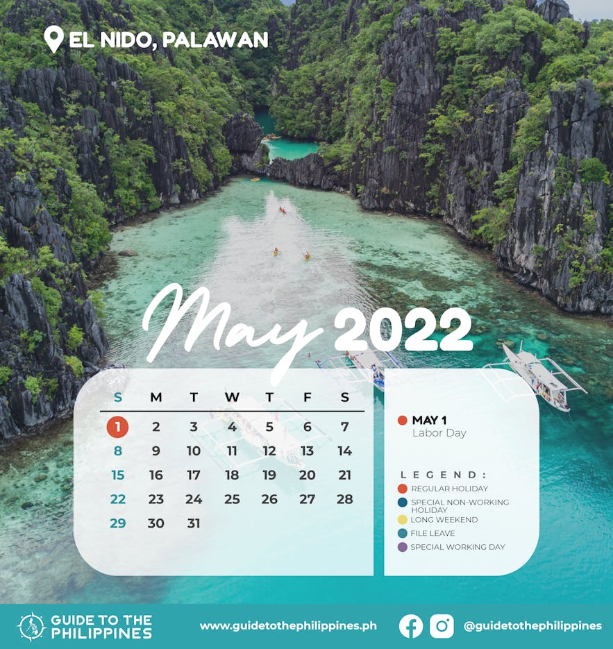 Guide to the Philippines 2022 May Calendar with Holidays