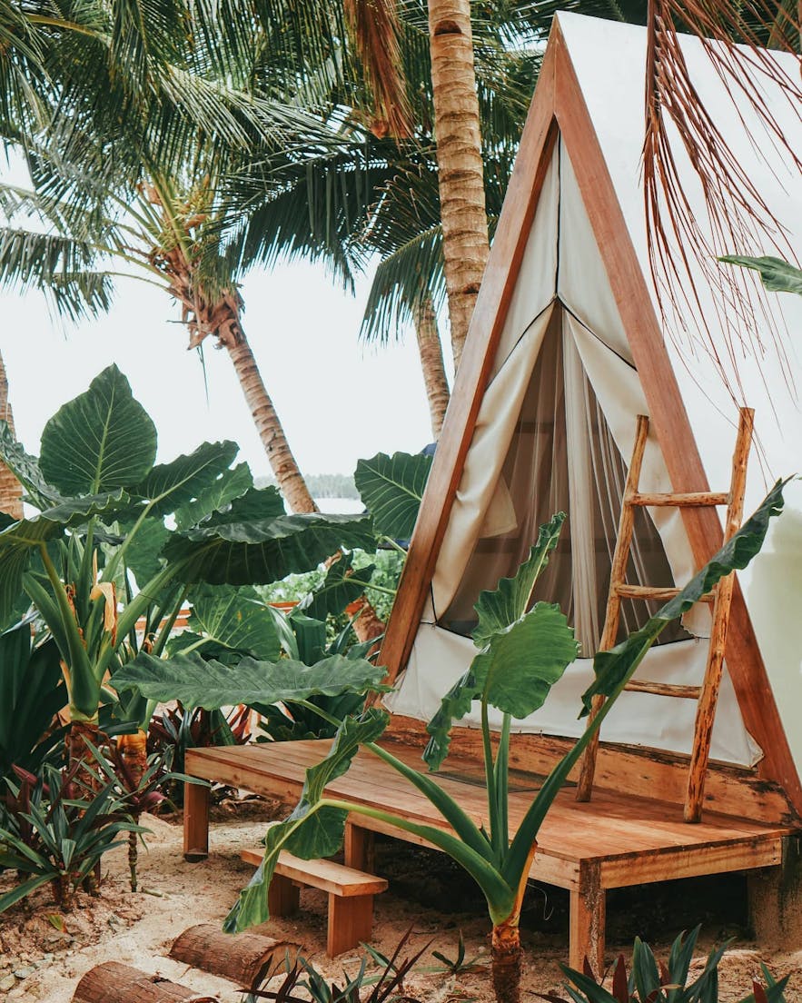 Lampara Siargao Boutique Hostel's glamping tent
