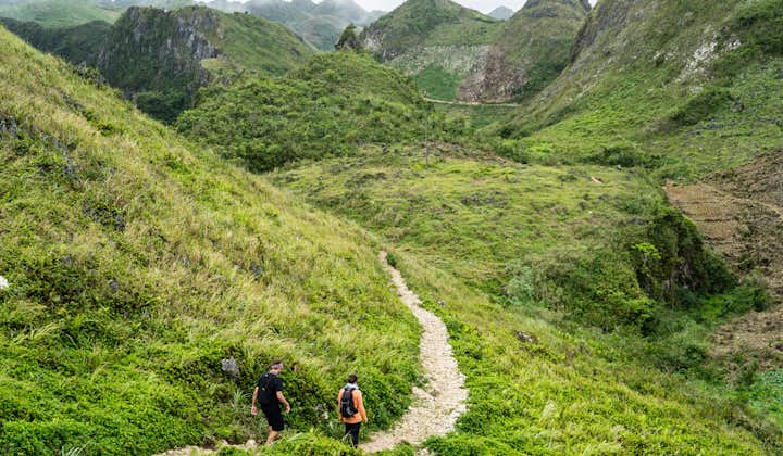 Tourists descending from Osmeña Peak in Cebu