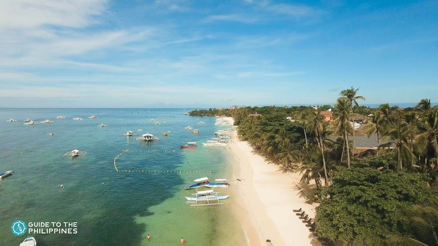 Aerial view of Alona Beach