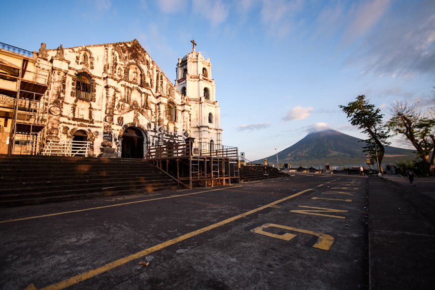 Daraga Church and Mayon Volcano