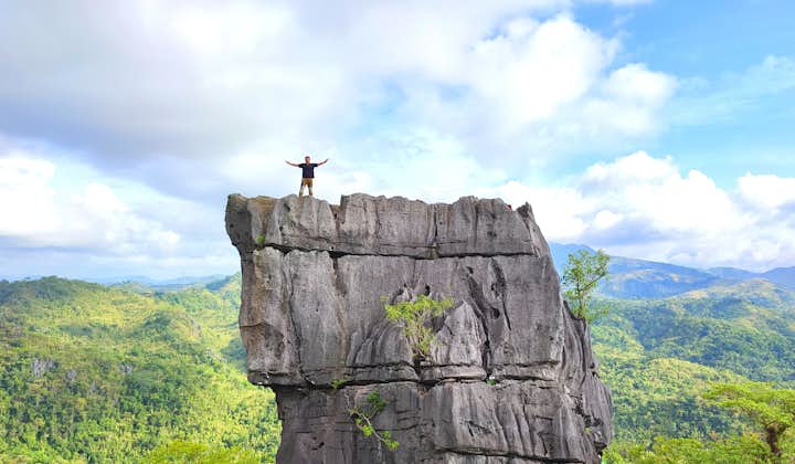 Hiker at the top of Nagpatong Rock Formation