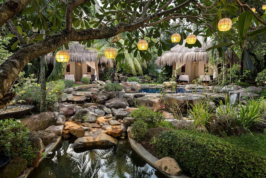 Spa pavillions in Atmosphere Resorts and Spa