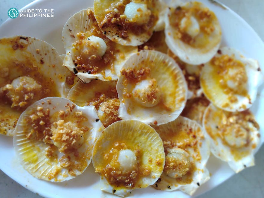 Baked scallops in Roxas City