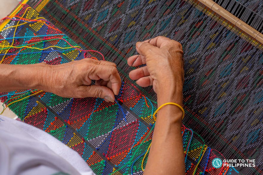 Hand weaver in Zamboanga