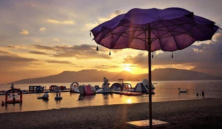 Catch the sun set at Inflatable Island