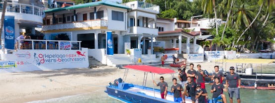 In front of Arkipelago Divers and Beach Resort, Puerto Galera, Mindoro