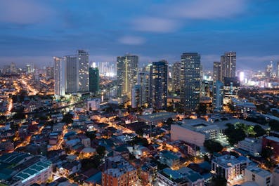 Manila skyline at night