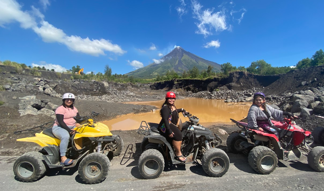 Black lava and 2018 lava ATV trail in Albay