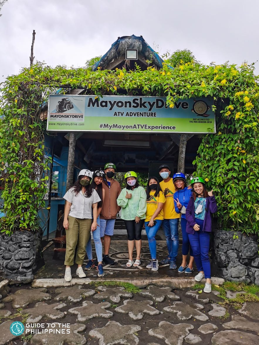 Travelers at the Mayon SkyDrive ATV Adventure site