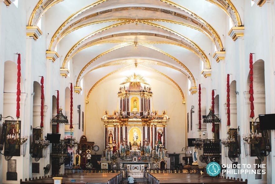 Interior of the Vigan Cathedral or the Saint Paul Metropolitan Cathedral in Ilocos Sur