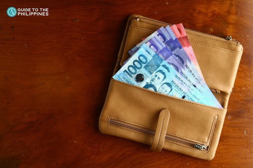 Peso bills in a wallet