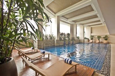 Indoor swimming pool at KL Serviced Residences Makati