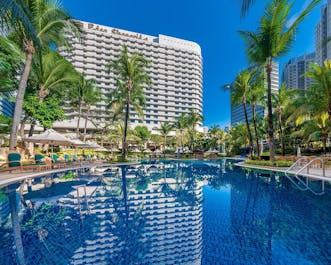 Pool and Facade of EDSA Shangri-La Hotel Manila