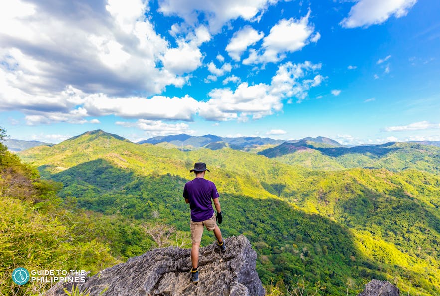 Man hiking in the Philippines
