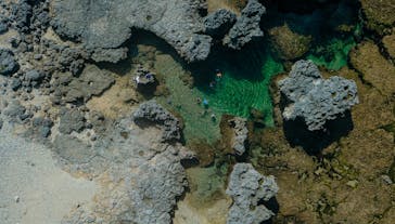 Aerial view of Pangil Rock Formation