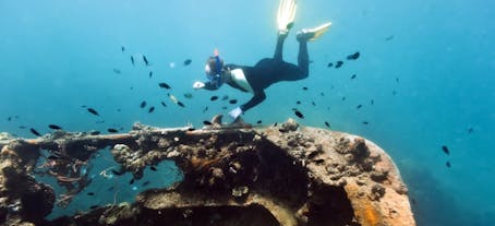 Open water diving in World War II shipwrecks with Skylodge Dive Shop Coron, Palawan